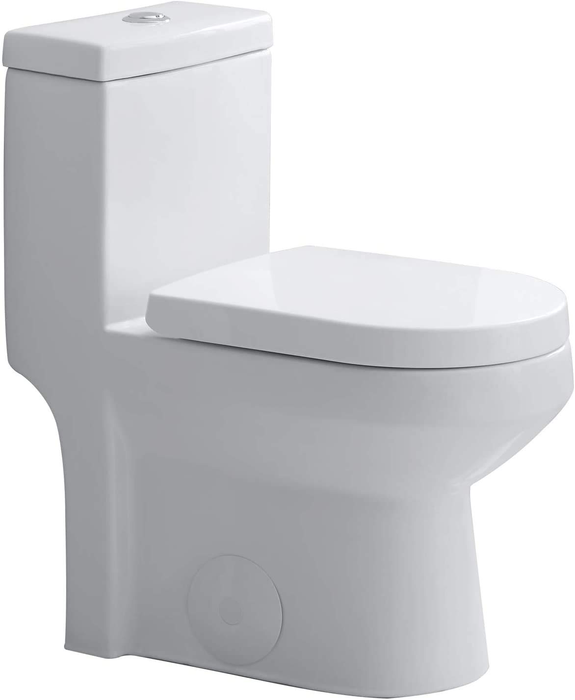 Buy HOROW HT1000 Dual Flush One Piece Toilet, Modern Small Toilet with