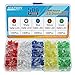 AUKENIEN 500 Stück 5MM LED Dioden Leuchtdiode sortiment Kit Rundkopf 2 Pin LED Licht Diffus Dioden Set 5 Farben Rot Blau Gelb Grün Weiß (100pcs Jede Farbe)