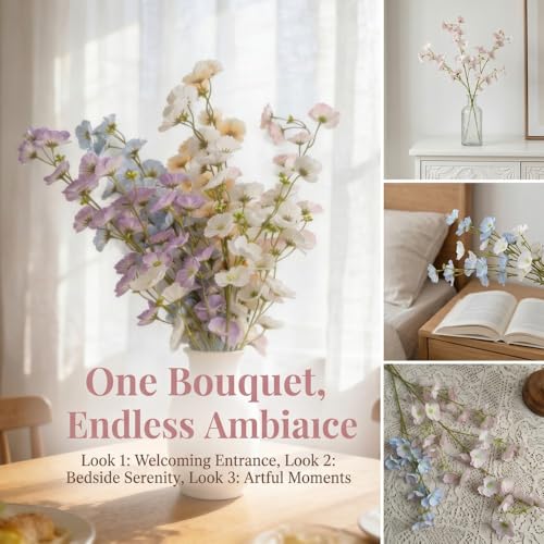 Fleurs sauvages artificielles multicolores pour décoration intérieure