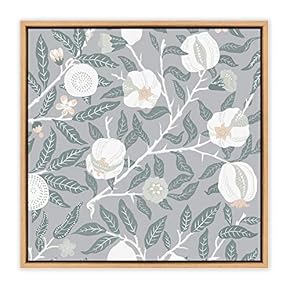 SIGNWIN Framed Canvas Wall Art Leaves Pattern Canvas...