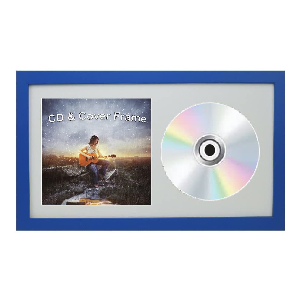 Boldon Framing CD Frame COVER & DISC Double WOOD White Mount Colours album picture FRAMES