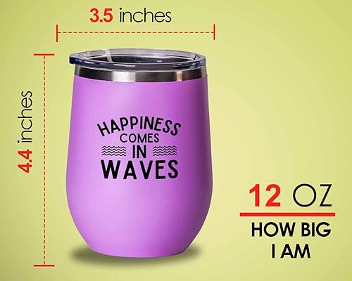 Miniatura 4 de Surfing Pink Edition Wine Tumbler 12oz - Comes in waves - Surfing Enthusiast Gifts Water Sport Surfboard Athletics Hobby Beach Sea Windsurf Wave