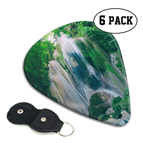 Lot de 6 médiators imprimés cascade dans la jungle avec boîte de rangement pour guitare acoustique et électrique - Les Beatles, Paul McCartney, John Lennon, RIngo Starr, George Harrison Lot de 6 médiators imprimés cascade dans la jungle avec boîte de rangement pour guitare acoustique et électrique – Image 3