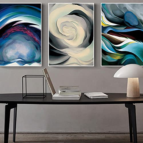 Toile peinture abstraite moderne 50x70cm lot de 3 affiches rétro psychédéliques sans cadre pour salon