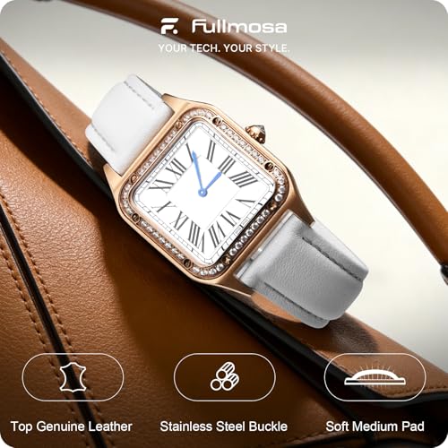 Image of Fullmosa Watch Band, Quick Release Leather Watch Strap Compatible with Samsung Galaxy Garmin for Men Women, Replacement Bands Width 12mm 14mm 16mm 18mm 19mm 20mm 21mm 22mm 24mm