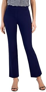 Womens Mid-Rise Business Straight Leg Pants