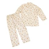 [こだわり安眠館] パジャマ レディース M 綿100 花柄 クリーム 日本製 長袖 前開き 綿サテン 遠州捺染 長ズボン 衿付き 国産 日本の匠 春 夏 秋 婦人 女性 母の日 誕生日 プレゼント 贈り物 ギフト