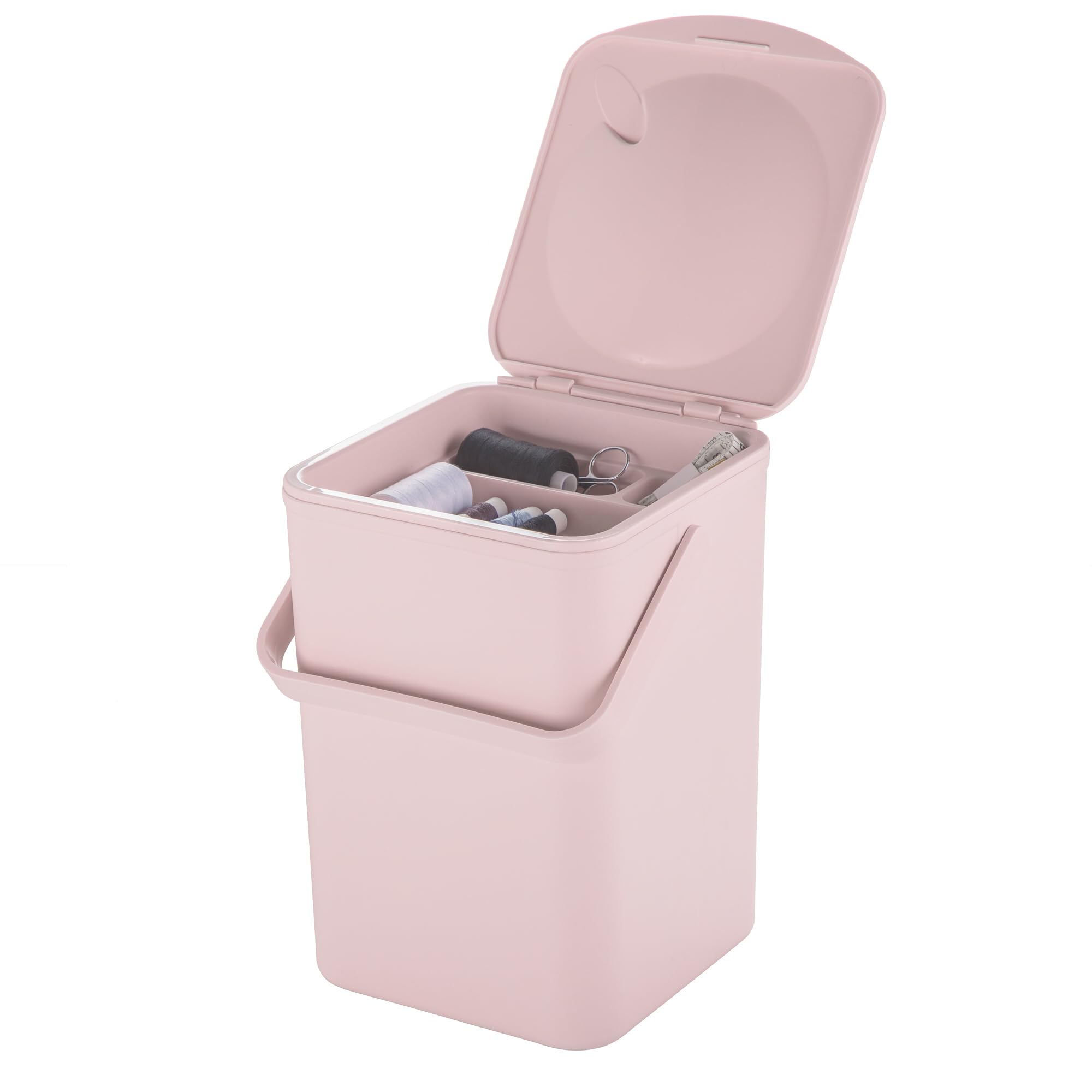 Minky 6L Storage Caddy With Tray, Sturdy Carry Handle, Easy To Wipe Clean, Organiser Tray For Small Items, Multipurpose Storage Caddy, Large 6-Litre Capacity, Made In The UK