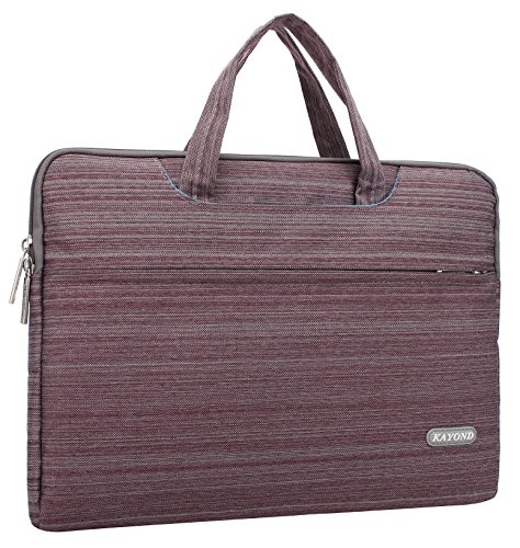 Kayondlaptop Briefcase-Nylon Fabric 14 Inch Notebook Computer Case Bag Pouch Sleeve(14 inch Snow Purple)