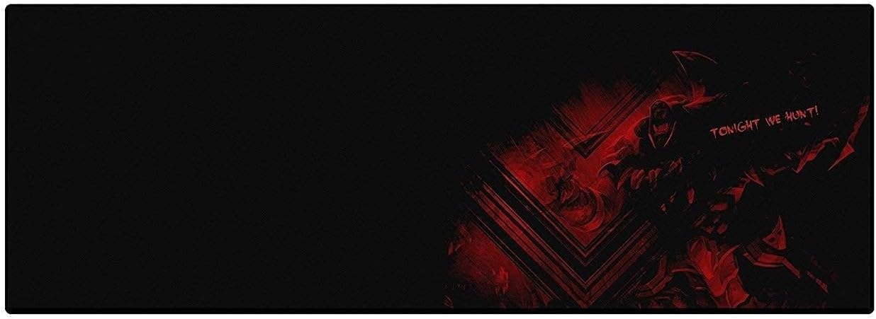Long Mouse pad Extended XXL Gaming Mouse Pad Non-Slip Rubber Base XXL Size Special Treated Textured Weave with Precision Control (Black & Red Design)