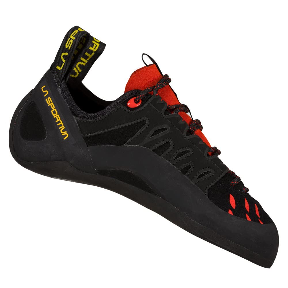 La Sportiva Tarantulace, Men's Climbing Shoes, Black Poppy 999311, 11 US