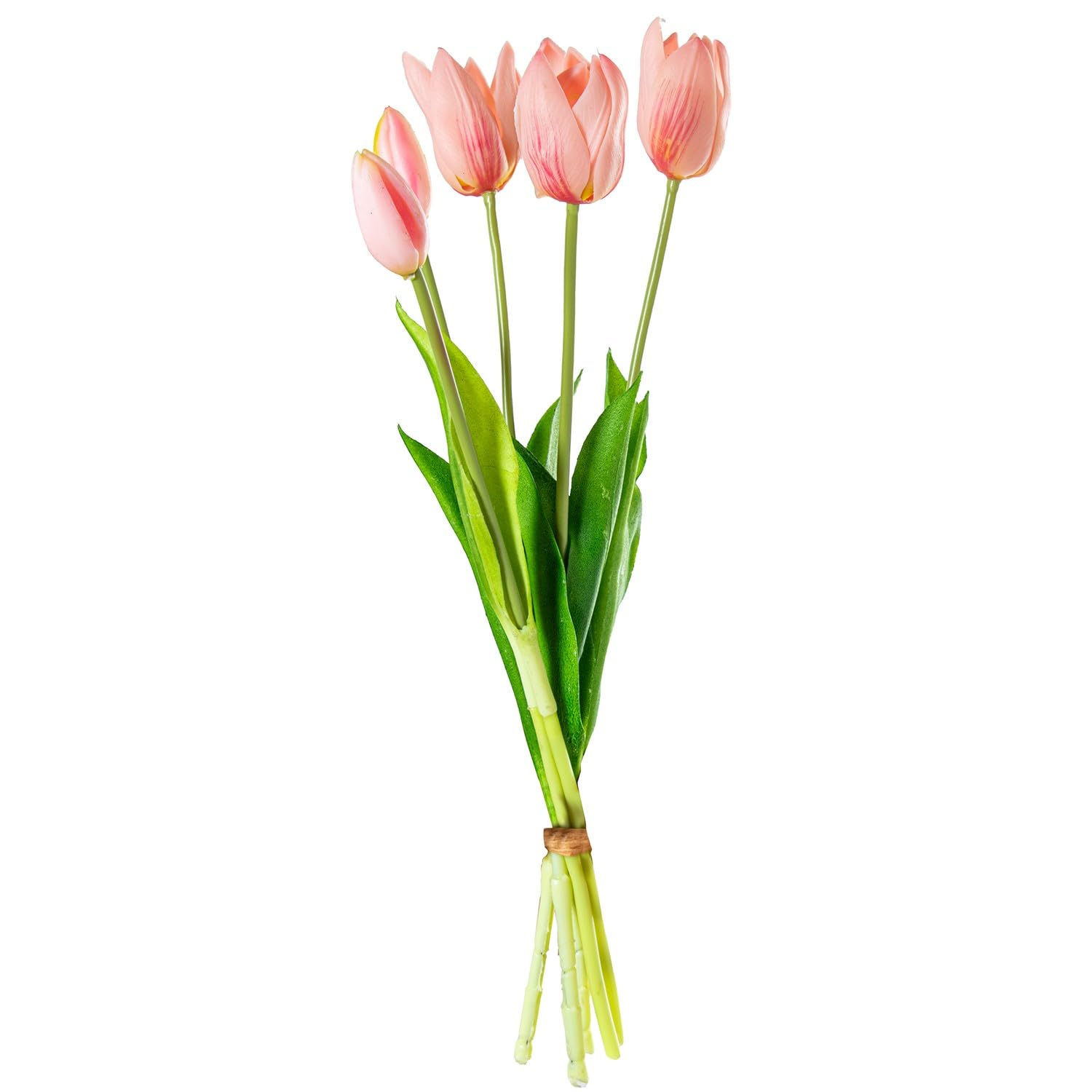 Tulipes en polyester rose DRW fleurs artificielles haut de gamme 43 cm