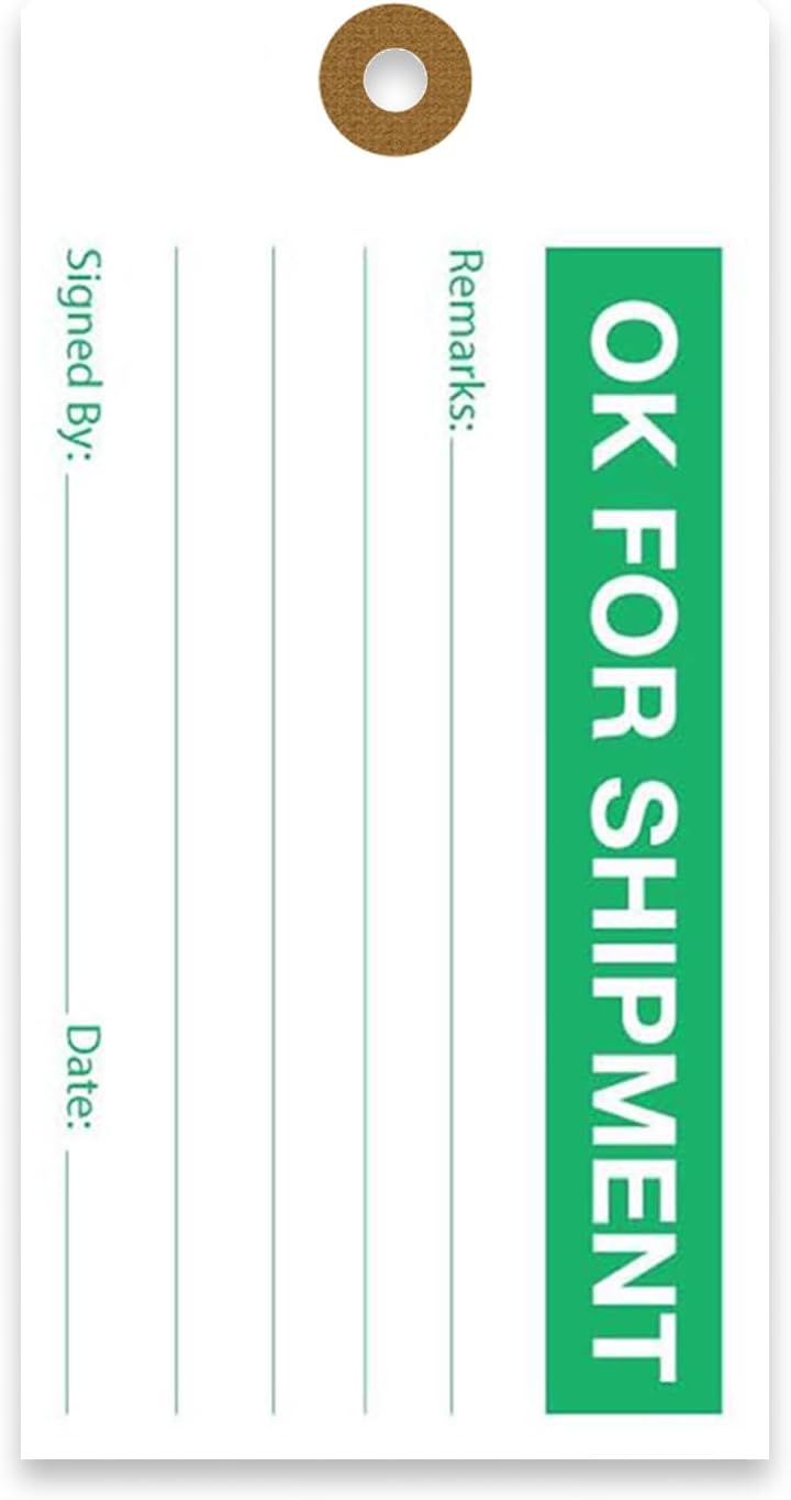 Tags 4 Less Production Quality Control Hang Tags – Equipment Preventative Maintenance Labels, for Easy Record-Keeping for Inventory Status (Special Instructions, Pack of 100)