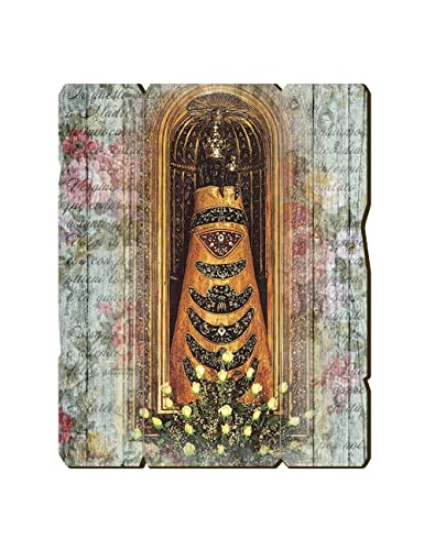 Fratelli Bonella | Quadro In Legno Sagomato Stile Vintage della Madonna di Loreto f.to 19x24 cm | Made in Italy