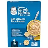 GERBER Cereal Stage 2 - Rice and Banana, Baby Food, Cereal, 6+ Months, 227 g, 6 Pack - Packaging May Vary