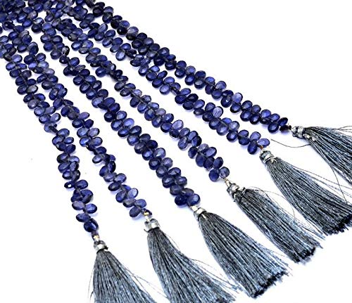 Perles iolite poire briolette pour créer vos boucles d'oreilles bohèmes chic en soirée