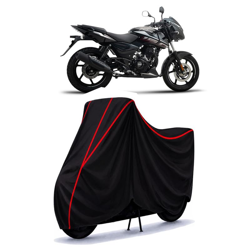 Image of Bajaj Pulsar 150 UG 3 Water Resistant Bike Cover for All Motorcycles & Rain | Heavy Duty Taffeta Fabric | UV Protection, Dustproof, Scratchproof | All Weather Two Wheeler Cover with Elastic Bottom