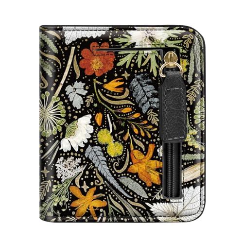 Image of Small Womens Wallet Thin Credit Card Holder Pocket Mini Purse | Compact Women Slim RFID Blocking Wallets Bifold Ladies Pocket Card Holders for Travel & Daily Use, Dried Floral