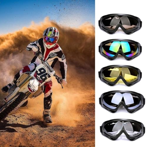 Lunettes de soleil de moto anti-buée UV400 en polycarbonate avec ventilation pour cyclisme, équitation, sport, conception anti-poussière pour vision de jour et de nuit