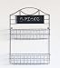 Wall Mounted 2-tier Universal Rack with Chalkboard - Kitchen, Spices, Mail Holder, Crafts Storage Organizer Basket Shelf