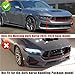Front Bumper Lip Compatible with Ford Mustang Dark Horse 2024-2025 Matte Black Glossy Carbon Fiber Print ABS Plastic(Glossy Black)