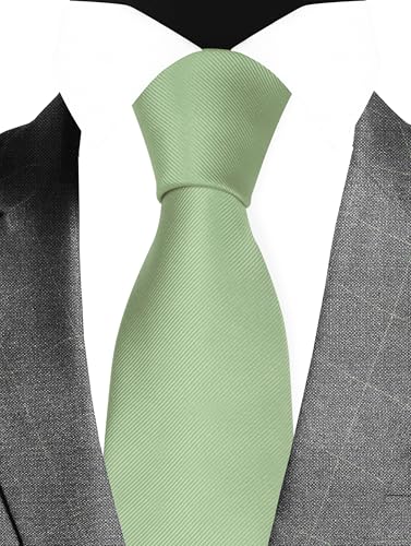 Image of GUSLESON Classic New 3.15 inch(8cm) Men's Solid Color Necktie Wedding Business Tie + Gift Box