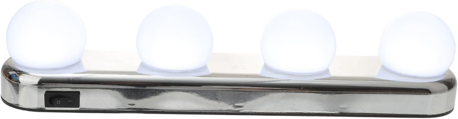 Mikikit 2pcs Led Makeup Mirror Led Vanity Light Make up Mirror Light Vanity Portable Foldable Phone Chair Wall Tie Blind No Punching