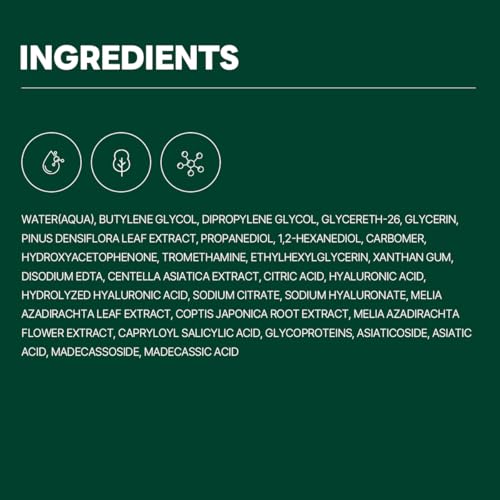 ROUND LAB Pine Calming Cica Ampoule 1.01 Fl Oz, Hydrating and Soothing Serum with Pine Cica and Hyaluronic Acid for Skin Barrier Strengthening, Gentle Exfoliation, and Deep Moisture, Korean Skincare