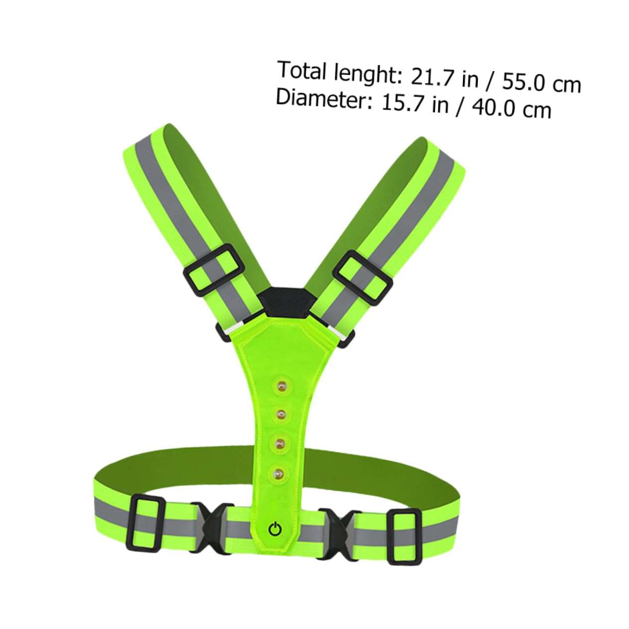 DOITOOL 2st Led-leuchtweste Reflektierende Weste Laufbekleidung Kreuzungsschutzweste Laufende Sicherheitsausrüstung Reflektierender Gürtel Verkehr Nachts Männer Und Frauen Polyester Gurt