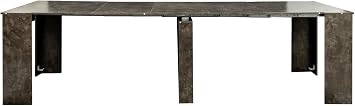 Expandable Dining Table, 20-118.5 Multifunctional Extendable Kitchen Table Rectangular Kitchen Table Conference Meeting Table, Entryway Cupboard Long Large Dining Table for Home Office (A-Marble)