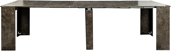 Expandable Dining Table, 20-118.5 Multifunctional Extendable Kitchen Table Rectangular Kitchen Table Conference Meeting Table, Entryway Cupboard Long Large Dining Table for Home Office (A-Marble)
