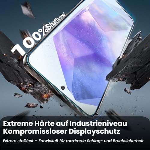 DEINODON für Panzerglas Samsung Galaxy A55 5G Auto-Montage 100% Blasenfrei – Ansicht 4