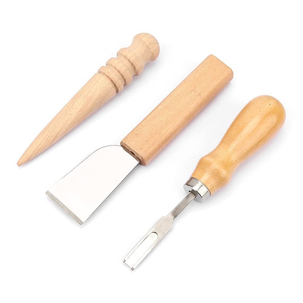 60-teiliges Leder-Handwerkswerkzeug-Set zum Nähen, Nähen und Schnitzen, inklusive Stanzmesser und Pinzette für Heimwerker-Projekte und grundlegende Stanz-Sets für die