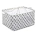 LEADSTAR Cesto Contenitore in Tela Cestino portaoggetti Organizzatore di Giocattoli Pieghevole con Manici e Chiusura a Coulisse per Giocattoli,Organizzatore di Tessuti, Libri (Arrow White)