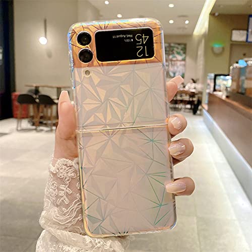 Coque Samsung Z Flip 3 4 5G antichoc à motif diamant brillant