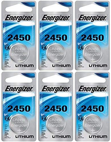 Energizer CR2450 Lithium Battery, 3v ECR2450, Qty:6 by Energizer
