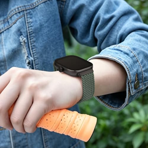 Image of Tobfit Stretchy Nylon Braided Band for Redmi Watch 6 /Redmi Watch5 /4 & Xiaomi Smart Band 8 Pro /9 Pro - Breathable, Adjustable Quick-Release Replacement Strap