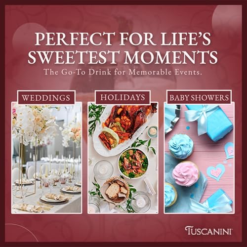 Tuscanini Sparkling Rose Grape Juice, 25.4oz (2 Pack) | Non-Alcoholic Celebration Drink | Festive Mushroom Cork | Refreshing & Elegant Sparkling Grape Juice | Perfect for Holidays, Weddings & Special Occasions