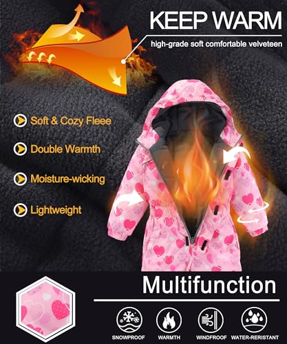 Image of M2C Boys Girls One Piece Snowsuit Winter Warm Ski Coveralls
