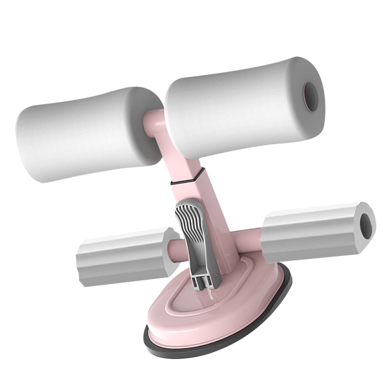 FOYTOKI Abdominal Iron Cotton Material Sit-up Tool Fitness Bar Strong Suction Cup for Home Workout (grey)