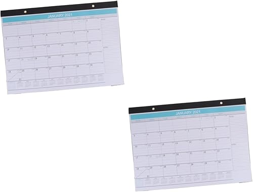 MAGICLULU 2 Pcs 2021 Wall Calendar Hanging Planing Calendar 2021 Monthly Calendar Calendars Flip Calendar Door Pad Weekly Schedule Calendarios De