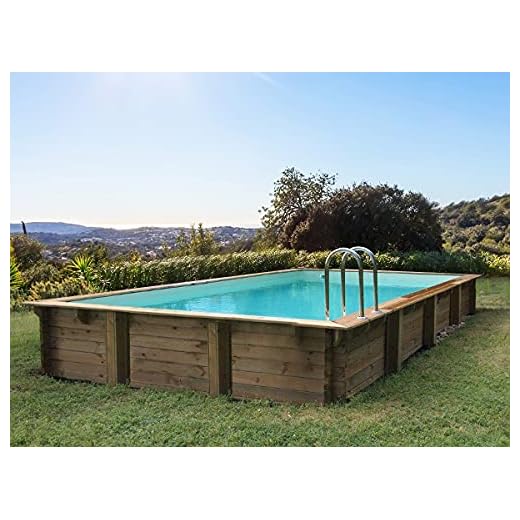 Piscina Rectangular De Madera Sunrise - 8.20 X 5.20 X 1.44 M