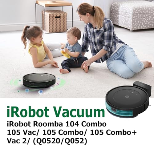Image of 25 Pcs Replacement Parts for iRobot Roomba 104 /105 Vac / 105 Combo /Vac 2 / (Q0520 /Q052) Vacuum, 2 Main Brushes,4 Filters,6 Dust Bags,6 Side Brushes,6 Mop Pads