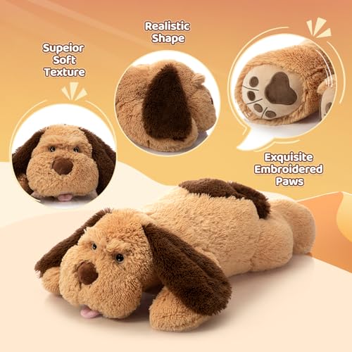 BEJOY Puppy Plüschtiere, großes Kuscheltier weich Stofftier, Plüsch Hund Kissen, für Kinder Freundin Geschenk, 80cm