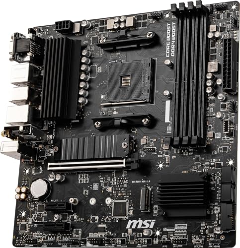 MSI B550M PRO-VDH Scheda Madre M-ATX - Supporta AMD Ryzen 3rd Gen, AM4, DDR4 Boost (4400MHz/OC), 1 x PCIe 4.0/3.0 x16, 1 x M.2 Gen4 x4, 1 x M.2 Gen3 x4, Gigabit LAN - Scheda madre - Immagine 3