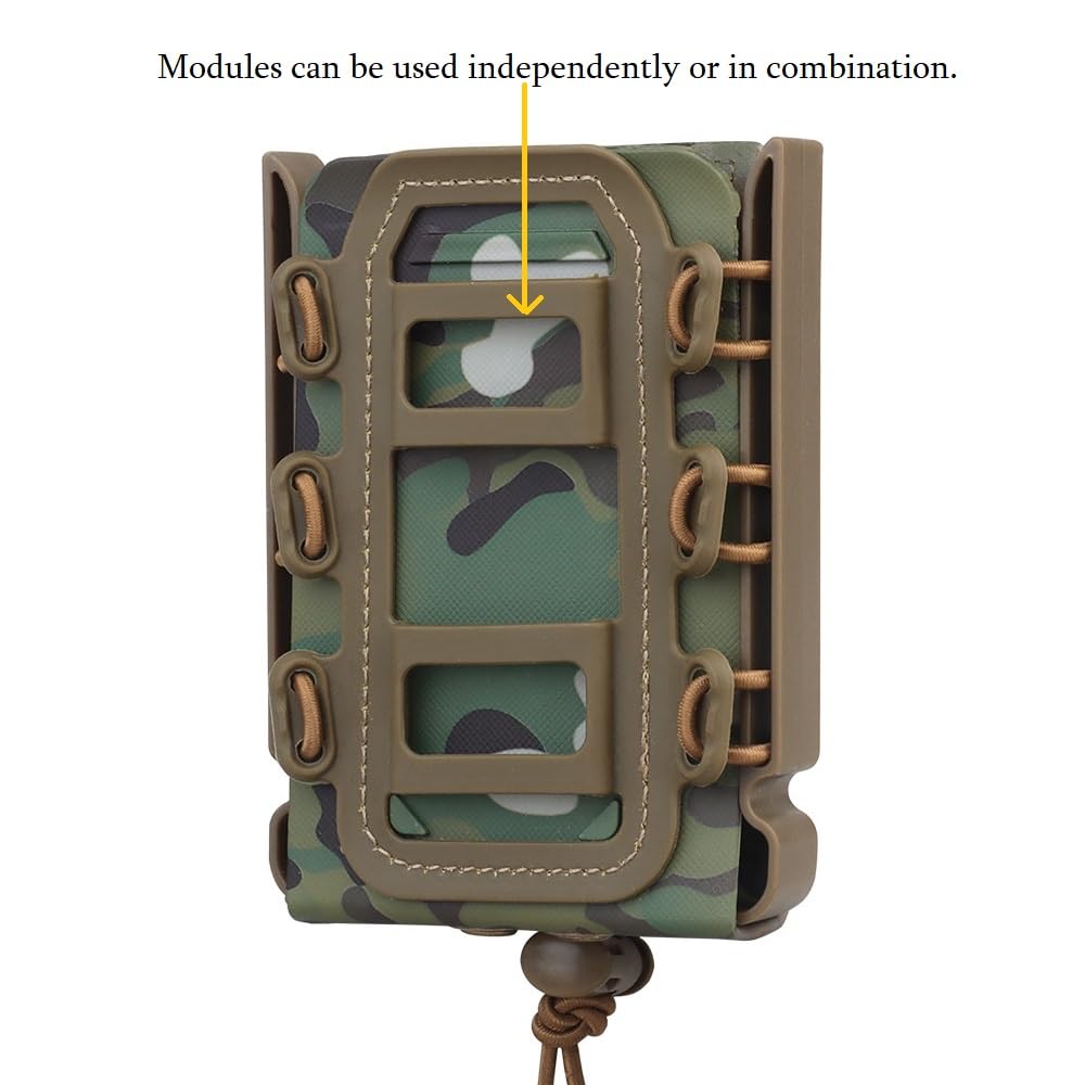 GYDEHUTJ Tactical Magazine Pouch for 5.56 7.62 Scorpion Fast Mag,Softshell MOLLE Open Top Universal Mag Carrier for Duty Belt Vest Airsoft Accessories