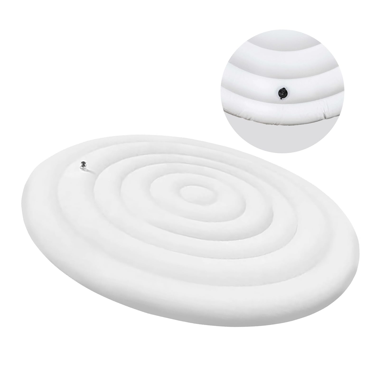 Cubierta inflable para bañera de hidromasaje, 160 cm con válvula de inflado y desinflado fácil, resistente al viento, a prueba de lluvia, nieve, cubierta de spa aislada (circular, 160 cm)