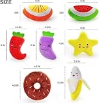 LEGEND SANDY 14 Pack Jouets pour chiens en peluche farcie Mignon Fruits Snacks et légumes Jouets de chiens pour chiots Petits chiens
