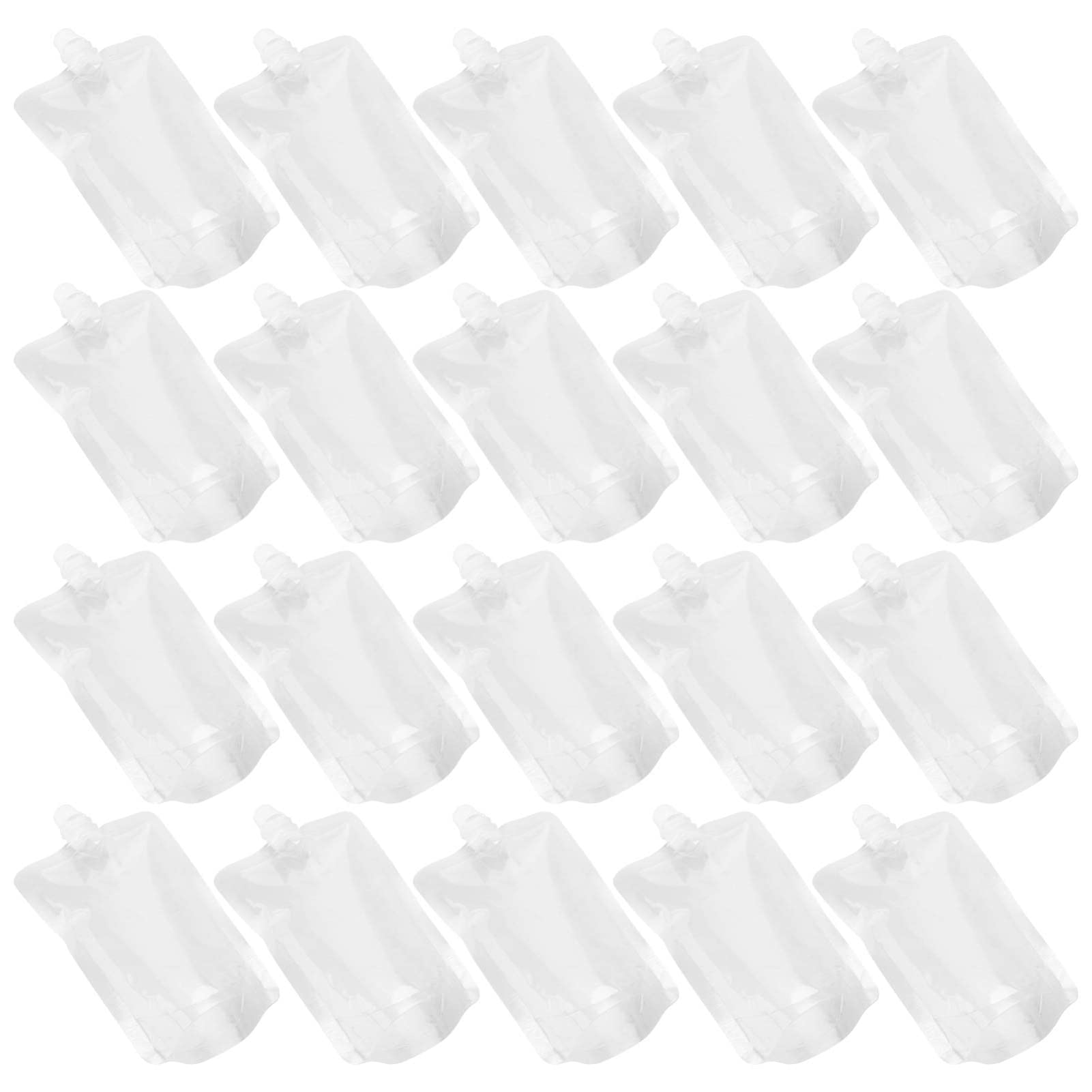 qzjijosen 20pcs Plastic Flasks Bags,Concealable and Reusable Liquor Cruise Pouch Bags Stand up Drink Container for Cold Hot Drinks,Travel, Outdoor Sports, Concerts, Events (250ml)