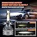 LUNQIN H4 9003 HB2 for Auto Led Bulb Car Headlight Low Beam High Beams Fog Light Bulbs Lights Head Front Full Lamp (Replacement Assembly White Illumination Accessories) Pack of 2 6000K Plug-N-Play